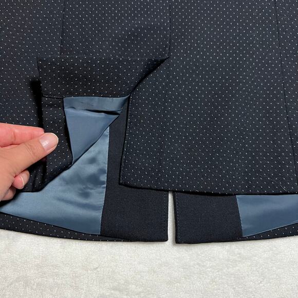 Talbots Wool Blend Micro Dot Blazer Jacket Size 12 Modest Career Corpcore - Picture 8 of 11